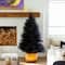 6ft. Artificial Halloween Black Pampas Grass Christmas Tree
